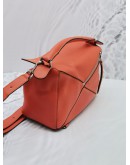 LOEWE MEDIUM PUZZLE TOP HANDLE BAG IN ORANGE CALFSKIN LEATHER 