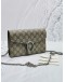 GUCCI DIONYSUS GG SUPREME CANVAS CROSSBODY SILVER CHAIN BAG -FULL SET-