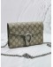 GUCCI DIONYSUS GG SUPREME CANVAS CROSSBODY SILVER CHAIN BAG -FULL SET-