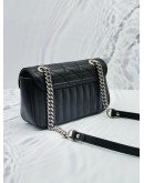 (LIKE NEW) GUCCI GG MARMONT IN BLACK LAMBSKIN LEATHER CROSSBODY CHAIN BAG SHW