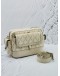 CHRISTIAN DIOR HIT THE ROAD IN CREAM CANVAS / LEATHER MESSENGER BAG 