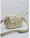 CHRISTIAN DIOR HIT THE ROAD IN CREAM CANVAS / LEATHER MESSENGER BAG 