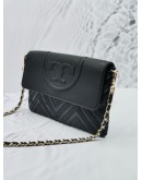 TORY BURCH FLEMING GEOMETRIC LEATHER CLUTCH / SHOULDER BAG 