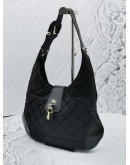 BURBERRY BROOK HOBO BAG IN BLACK QUILTED NYLON