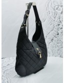 BURBERRY BROOK HOBO BAG IN BLACK QUILTED NYLON