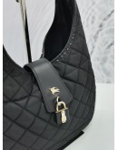 BURBERRY BROOK HOBO BAG IN BLACK QUILTED NYLON