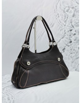 COLE HAAN BLACK LEATHER HOBO BAG 