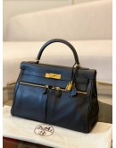 (LIKE NEW) 2020 HERMES KELLY LAKIS 32 LIMITED EDITION BAG IN BLACK SWIFT LEATHER