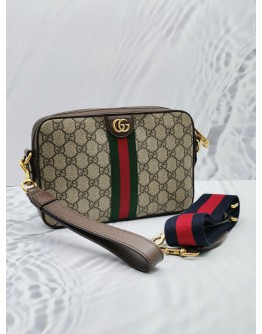 GUCCI GG SUPREME CANVAS OPHIDIA CLUTCH / CROSSBODY BAG 