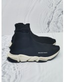 BALENCIAGA SPEED KNIT ON TRAINER BLACK AND WHITE SIZE 44