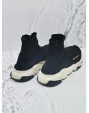 BALENCIAGA SPEED KNIT ON TRAINER BLACK AND WHITE SIZE 44