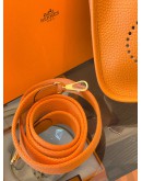 (BRAND NEW) 2021 HERMES EVELYNE TPM IN ORANGE CLEMENCE LEATHER -FULL SET-