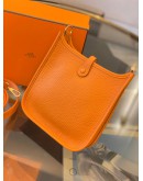 (BRAND NEW) 2021 HERMES EVELYNE TPM IN ORANGE CLEMENCE LEATHER -FULL SET-