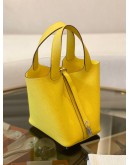 (BRAND NEW) 2020 HERMES PICOTIN 18 IN JAUNE DE NAPLES CLEMENCE LEATHER -FULL SET-