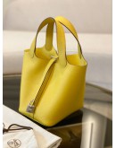 (BRAND NEW) 2020 HERMES PICOTIN 18 IN JAUNE DE NAPLES CLEMENCE LEATHER -FULL SET-