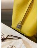 (BRAND NEW) 2020 HERMES PICOTIN 18 IN JAUNE DE NAPLES CLEMENCE LEATHER -FULL SET-