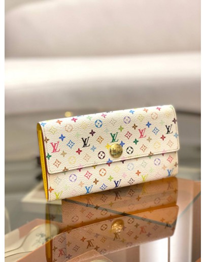 (LIKE NEW) LOUIS VUITTON MONOGRAM MULTICOLOR CANVAS LONG WALLET