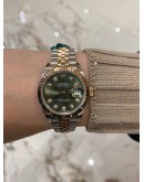 (UNUSED) 2021 ROLEX LADY DATEJUST REF 279171 AVOCADO GREEN DIAMOND DIAL GODDNESS 28MM AUTOMATIC WATCH -FULL SET-