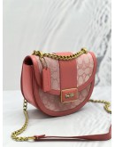 COACH ALIE SADDLE CROSSBODY BAG IN SIGNATURE CANVAS IN PINK 