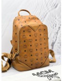 MCM SMALL DUKE BACKPACK IN BROWN VISETOS CANVAS 