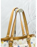 LOUIS VUITTON AURELIA MM TOTE BAG IN WHITE MONOGRAM MULTICOLOR CANVAS 