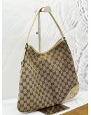 GUCCI BRITT HOBO SHOULDER BAG IN SIGNATURE GG SUPREME CANVAS