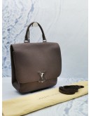 LOUIS VUITTON VOLTA TOP HANDLE BAG IN GREY BROWN TAUPE GRAINED LEATHER