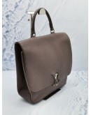 LOUIS VUITTON VOLTA TOP HANDLE BAG IN GREY BROWN TAUPE GRAINED LEATHER