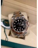 (UNUSED) 2020 ROLEX GMT-MASTER II ROOTBEER REF 126711CHNR HALF 18K 750 ROSE GOLD 40MM AUTOMATIC WATCH -FULL SET-