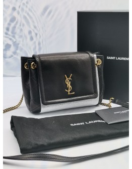 (UNUSED) 2023 YSL SAINT LAURENT MINI NOLITA IN LAMBSKIN LEATHER CROSSBODY BAG -FULL SET-