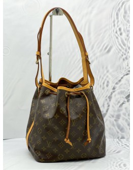 LOUIS VUITTON PETIT NOE BROWN MONOGRAM CANCAS BUCKET SHOULDER BAG 