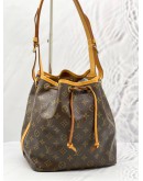 LOUIS VUITTON PETIT NOE BROWN MONOGRAM CANCAS BUCKET SHOULDER BAG 