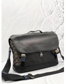 COACH BIKE BAG IN BLACK SIGNATURE JACQUARD CANVAS WITH LEATHER BAG 