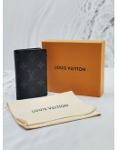 (UNUSED) 2024 MICROCHIP LOUIS VUITTON CARD HOLDER IN BLACK MONOGRAM ECLIPSE CANVAS -FULL SET-