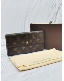 LOUIS VUITTON SARAH LONG WALLET BROWN MONOGRAM CANVAS -FULL SET-