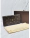 LOUIS VUITTON SARAH LONG WALLET BROWN MONOGRAM CANVAS -FULL SET-