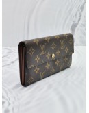 LOUIS VUITTON SARAH LONG WALLET BROWN MONOGRAM CANVAS -FULL SET-