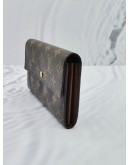 LOUIS VUITTON SARAH LONG WALLET BROWN MONOGRAM CANVAS -FULL SET-