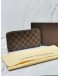 LOUIS VUITTON ZIP AROUND BROWN DAMIER EBENE CANVAS  LONG WALLET -FULL SET-