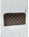 LOUIS VUITTON ZIP AROUND BROWN DAMIER EBENE CANVAS  LONG WALLET -FULL SET-