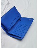 (LIKE NEW) CHANEL CC L YEN LONG WALLET IN BLUE LAMBSKIN LEATHER