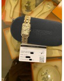 (LIKE NEW) 2022 LONGINES DOLCEVITA BI-METAL HALF 18K 750 YELLOW GOLD REF L5.255.5 32MM QUARTZ WATCH