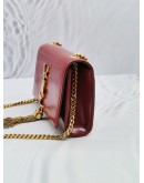 YSL SAINT LAURENT RED CALFSKIN LEATHER SMALL KATE GOLD CHAIN SLING BAG