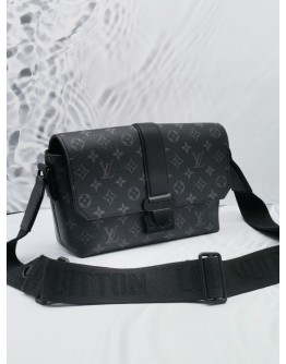 2023 MICROCHIP LOUIS VUITTON S-CAPE MESSENGER BAG IN BLACK MONOGRAM ECLIPSE CANVAS 