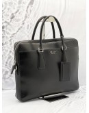 PRADA MEN'S BLACK SAFFIANO LEATHER BRIEFCASE HANDLE BAG 