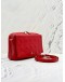 2016 CHRISTIAN DIOR FLAP CAMERA SHOULDER AND CROSSBODY BAG IN RED CANNAGE CALF LEATHER