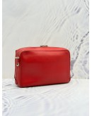 2016 CHRISTIAN DIOR FLAP CAMERA SHOULDER AND CROSSBODY BAG IN RED CANNAGE CALF LEATHER