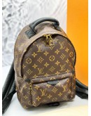 2017 LOUIS VUITTON PALM SPRINGS PM BACKPACK IN BROWN MONOGRAM CANVAS -FULL SET-