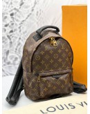 2017 LOUIS VUITTON PALM SPRINGS PM BACKPACK IN BROWN MONOGRAM CANVAS -FULL SET-