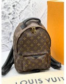 2017 LOUIS VUITTON PALM SPRINGS PM BACKPACK IN BROWN MONOGRAM CANVAS -FULL SET-